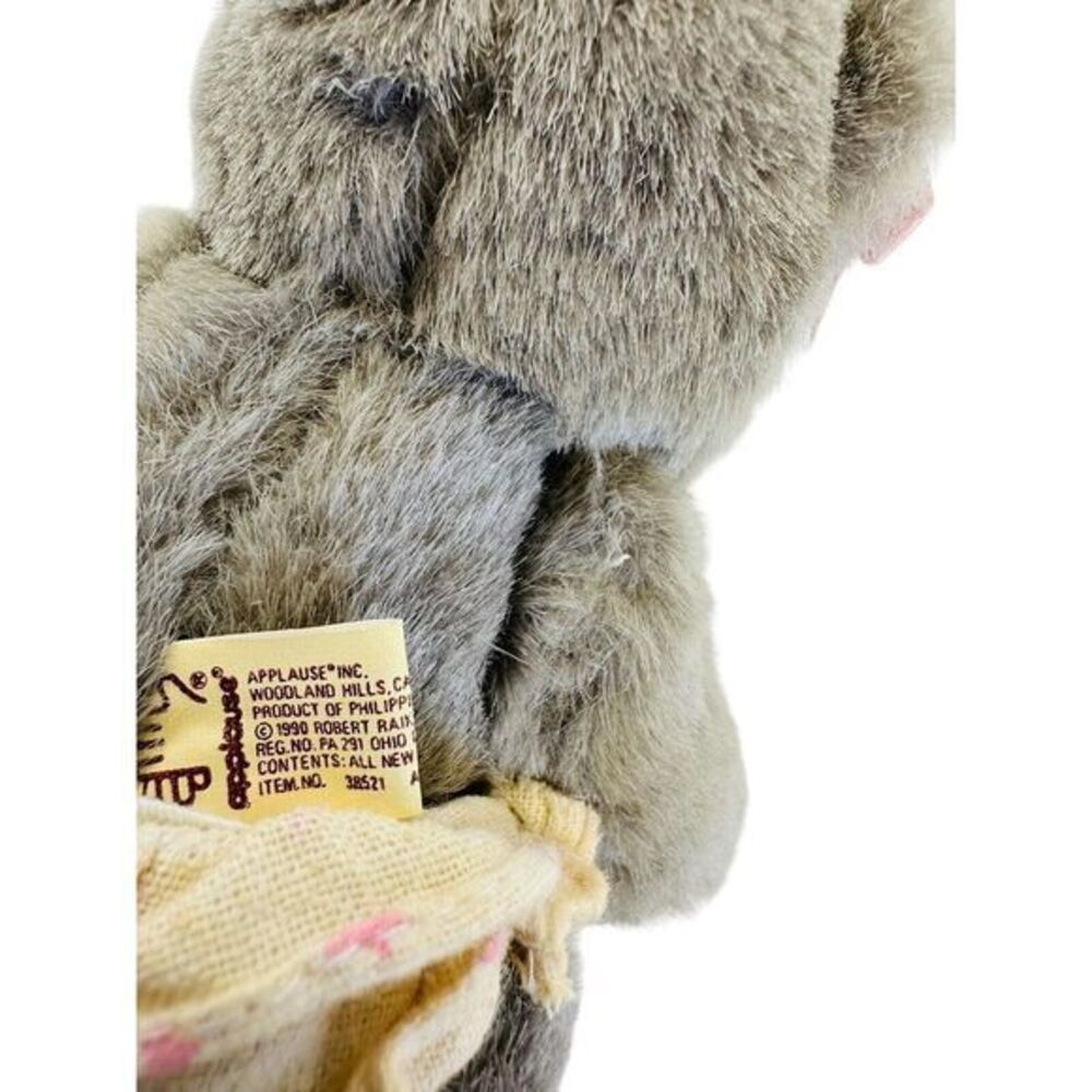 Raikes Bears Nursery Miniatures Wood Face Plush Gray Teddy Bear #38521 Alison - Picture 4 of 9